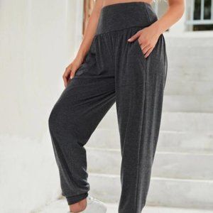 New Slant Pocket High Waist Sweatpants M
